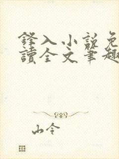 锋入小说免费阅读全文笔趣阁