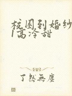 校园到婚纱1V1高冷甜