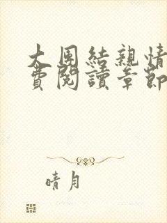 大团结亲情会免费阅读章节