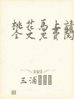 桃花马上请长缨全文免费阅读封面