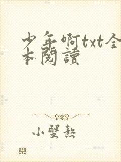 少年啊txt全本阅读