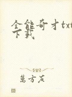 全能奇才txt下载