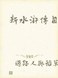 新水浒传目录