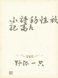 小诗的性放荡日记高h