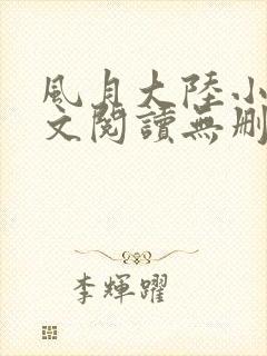 风月大陆小说全文阅读无删减