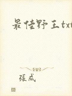 最佳野王txt