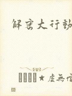 解密大行动