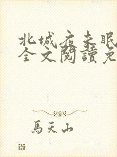 北城夜未眠小说全文阅读免费