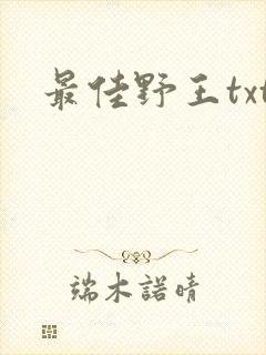 最佳野王txt