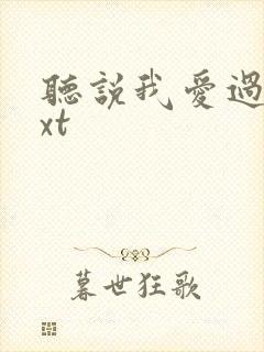听说我爱过你txt