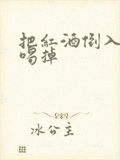 把红酒倒入b里喝掉