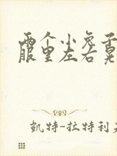 两个小兔子在衣服里左右晃