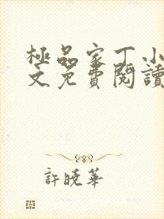 极品家丁小说全文免费阅读