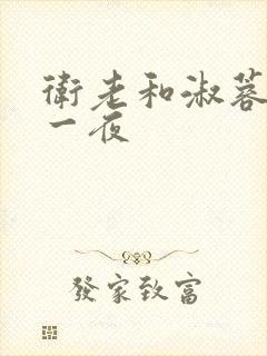 卫老和淑蓉销魂一夜