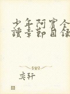 少年阿宾全文阅读章节目录