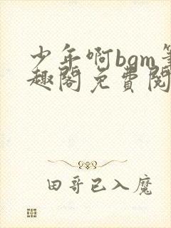 少年啊bgm笔趣阁免费阅读全文下载