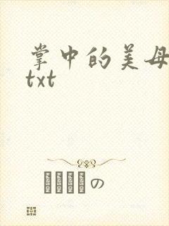 掌中的美母版主txt
