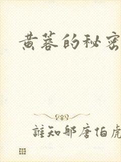 黄蓉的秘密