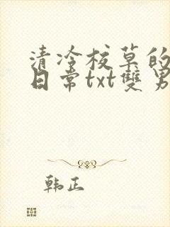 清冷校草的抹布日常txt双男主