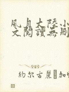 风月大陆小说全文阅读无删减