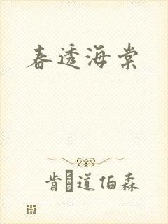 《春透海棠》小说封面