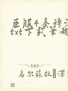 臣服4秦穆沈流txt下载笔趣阁