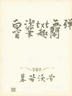 白洁txt无弹窗笔趣阁