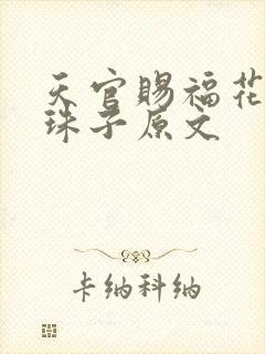 天官赐福花怜塞珠子原文