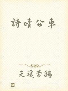 诗晴公车封面