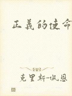 《正义的使命小说》小说封面