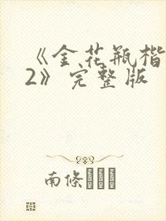 《金花瓶楷梅花2》完整版封面