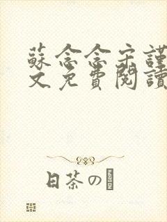 《苏念念宋谨言全文免费阅读》小说封面