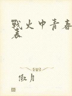 战火中青春演员表