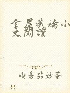 金屋藏娇小说全文阅读