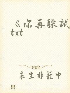 《你再躲试试》txt
