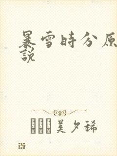 暴雪时分原著小说