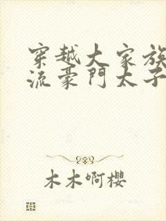 穿越大家族之风流豪门太子爷