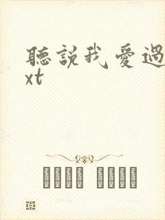 听说我爱过你txt