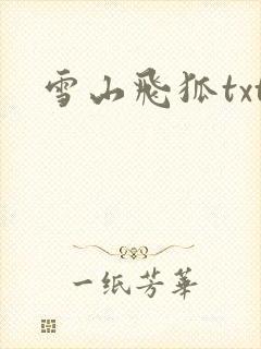 雪山飞狐txt