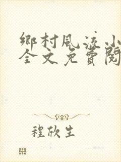 乡村风流小傻子全文免费阅读