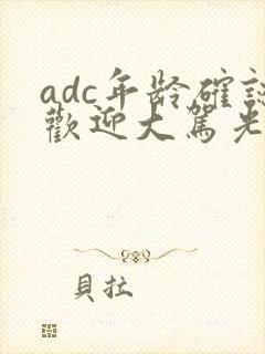 《adc年龄确认欢迎大驾光临小说》小说封面