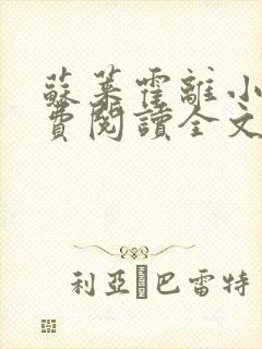 苏莱霍离小说免费阅读全文