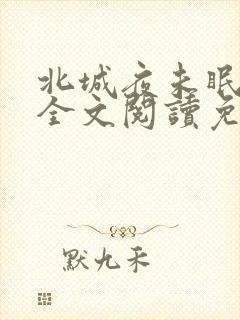北城夜未眠小说全文阅读免费