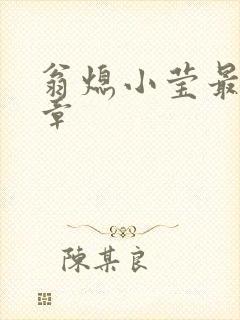 翁熄小莹最新节章