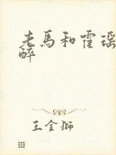 老马和霍瑶瑶喝醉