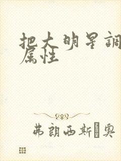 把大明星调成专属性