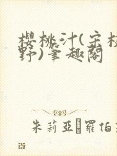 樱桃汁(宋枝江野)笔趣阁