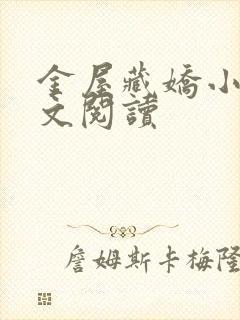 金屋藏娇小说全文阅读