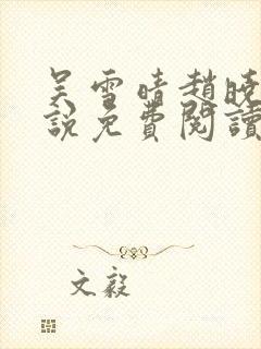 吴雪晴赵晓东小说免费阅读