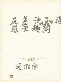 反差 沈知遇晏应笔趣阁封面